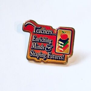 Teachers Enriching Minds & Shaping Futures Pin, Teacher Appreciation, Education